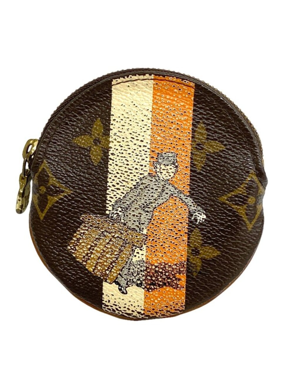 Louis Vuitton Coin Purse Monogram Groom Porte Monnaie Rond Orange